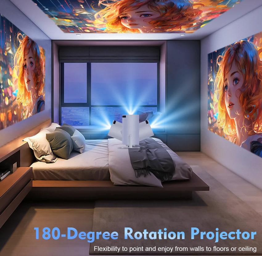 180 Degree Rotatable Projector with 260 ANSI