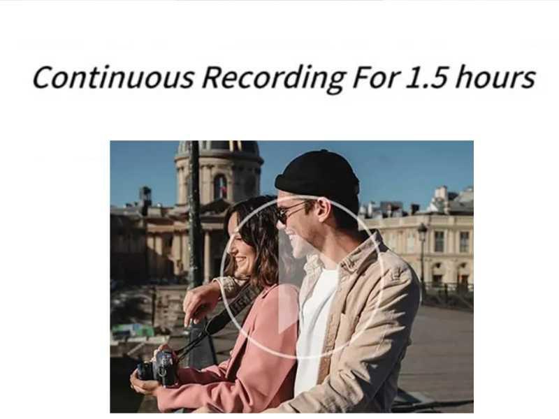 2025 HD Mini Glasses Camera with continuous recording for 1.5 hours perfect for outdoor adventures and surveillance
