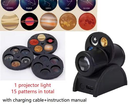 Earth Moon Projection Lamp with 15 Different Light Patterns - Customizable Ambiance