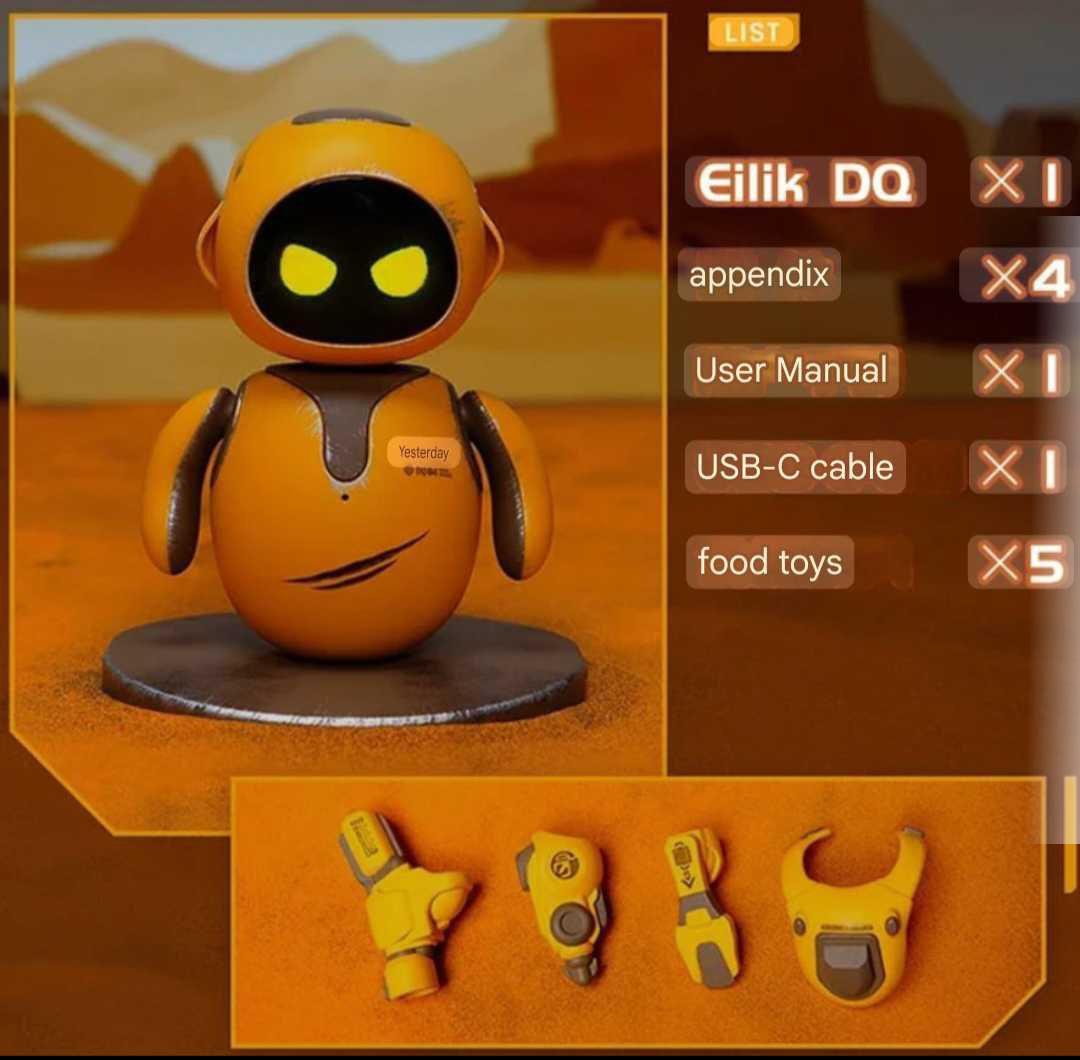 Eilik Smart Robot Accessories, User Manual, and USB-C Cable