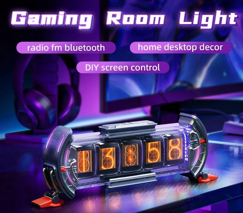 Gaming Rock Light - LED Decor with FM Radio & Bluetooth Speaker