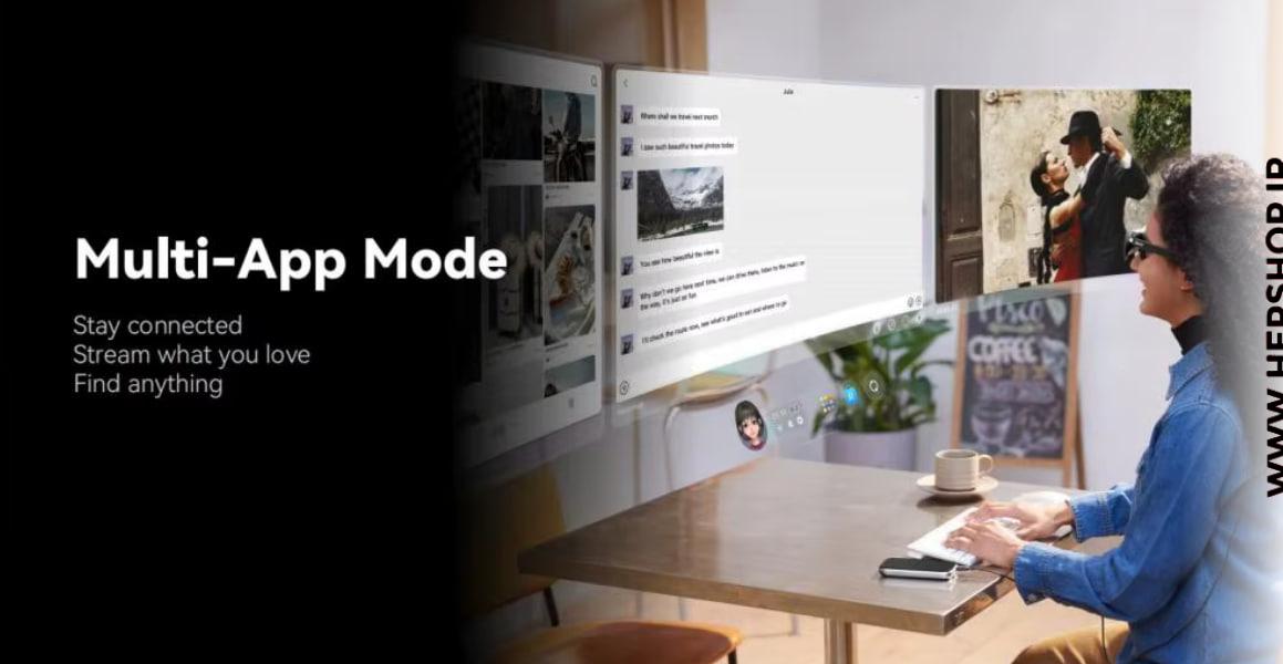 Rokid MAX 2 Smart Glasses supporting multiple applications